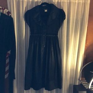 Black silk babydoll dress